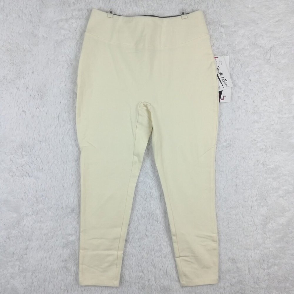 Women With‎ Control Womens Pants Leggings Ivory Tummy Control Petite SP New